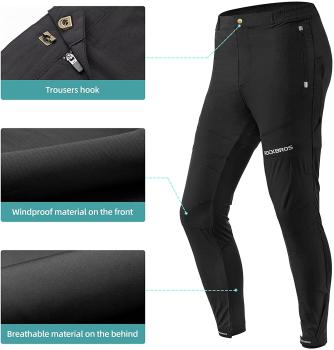 Preview: ROCKBROS | Herren Fahrradhose 2-in-1 – Lange Radlerhose + Fahrradunterhose mit Sitzpolster – Atmungsaktiv für Sommer/Herbst (M-4XL)